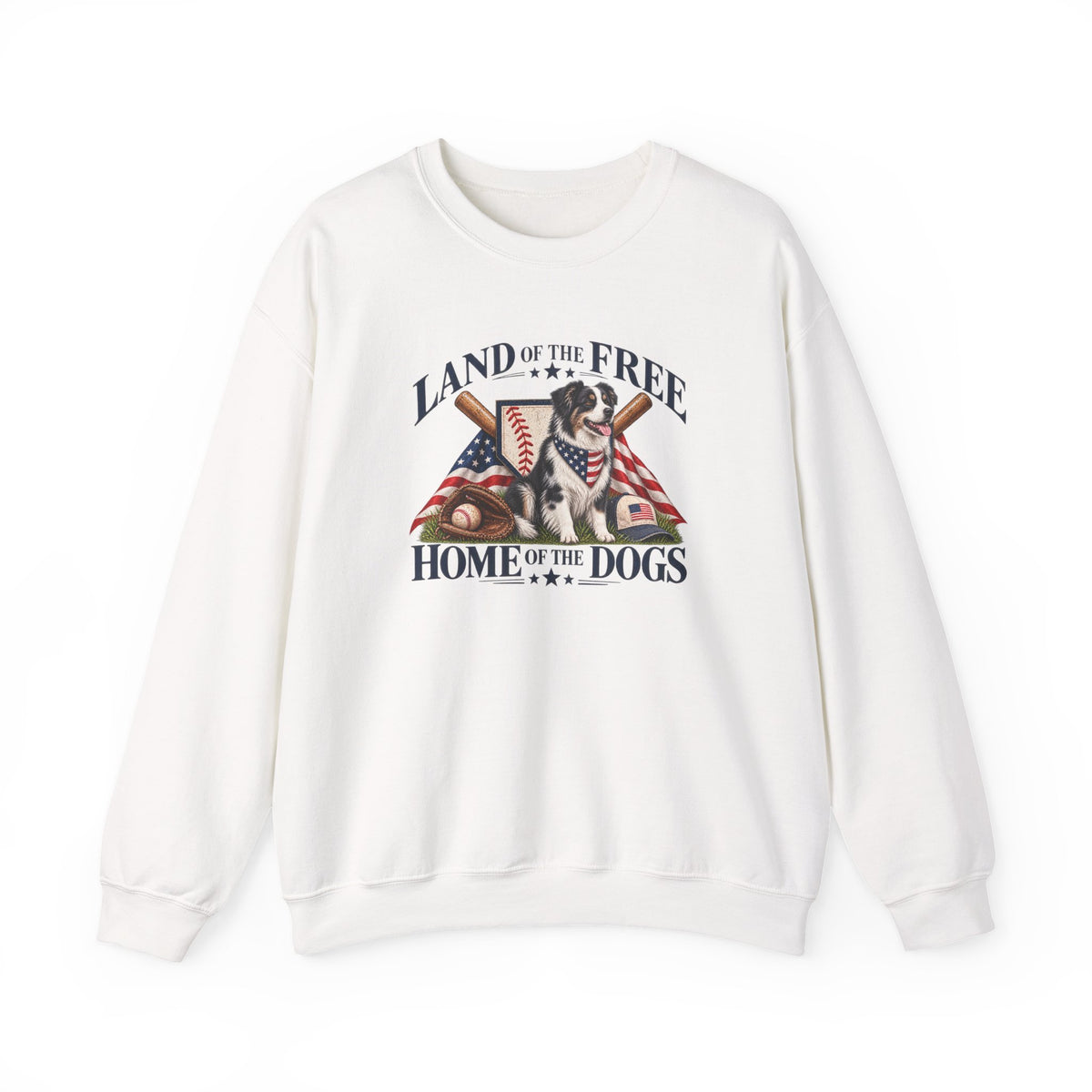 Land of the Free Home of the Dogs Crewneck Sweatshirt