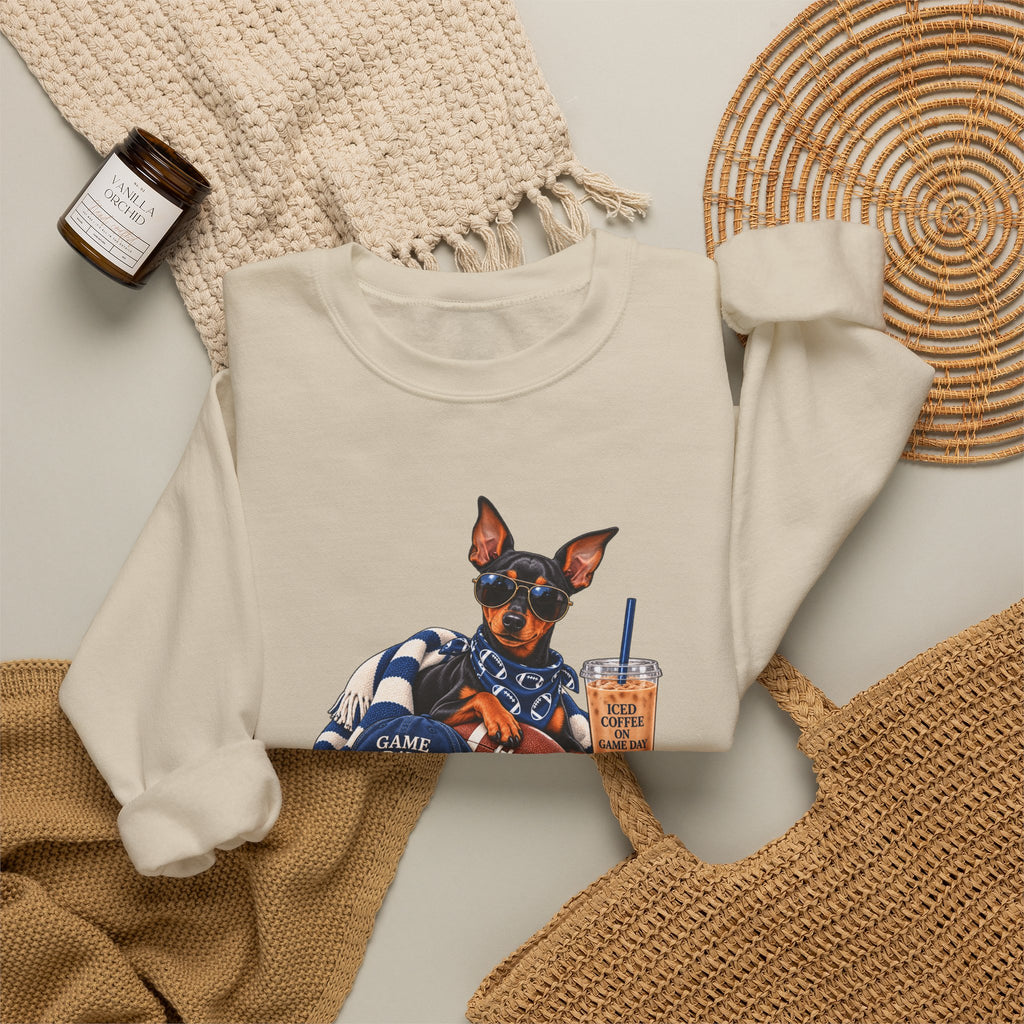 Doberman Football Crewneck Sweatshirt