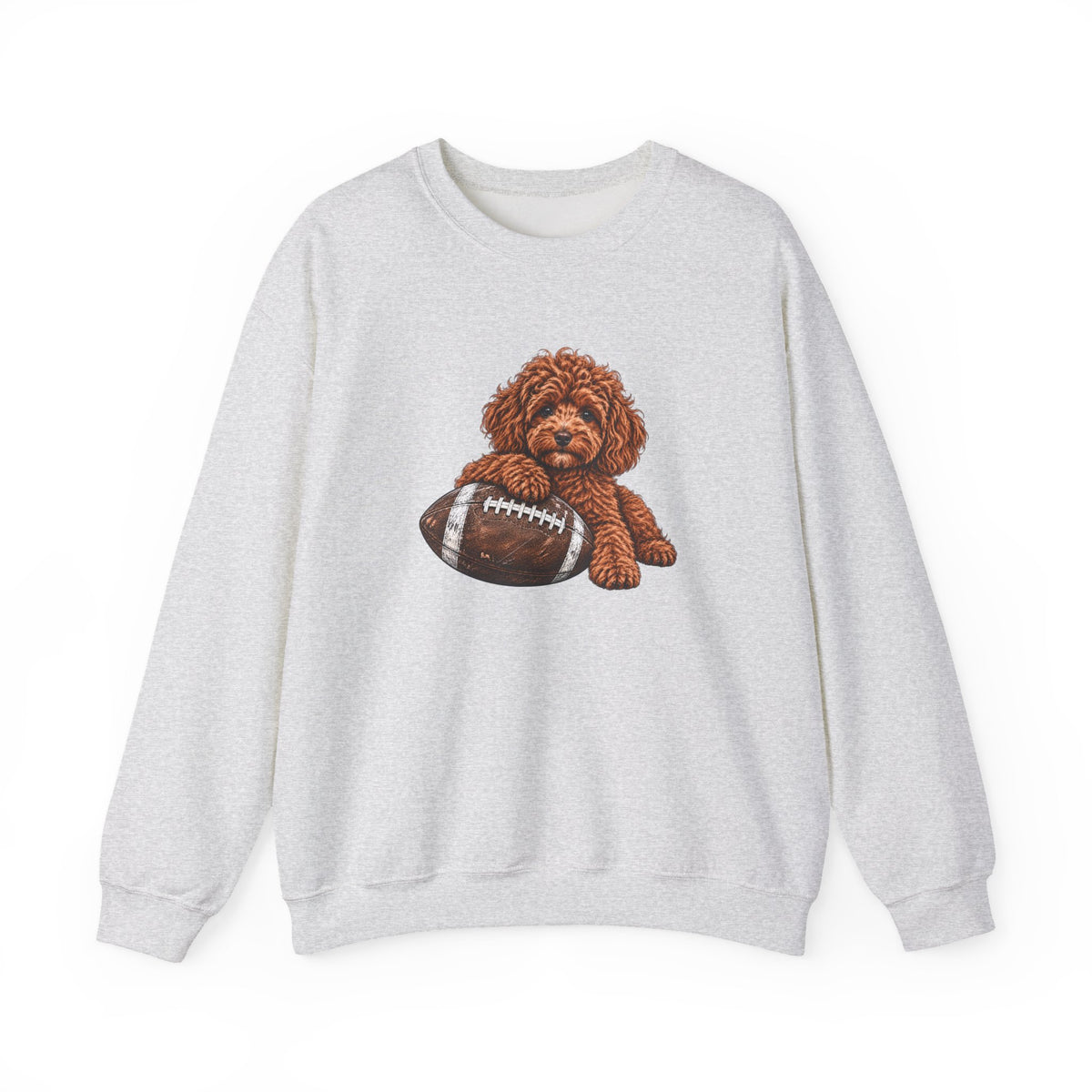 Poodle Football Crewneck Sweatshirt