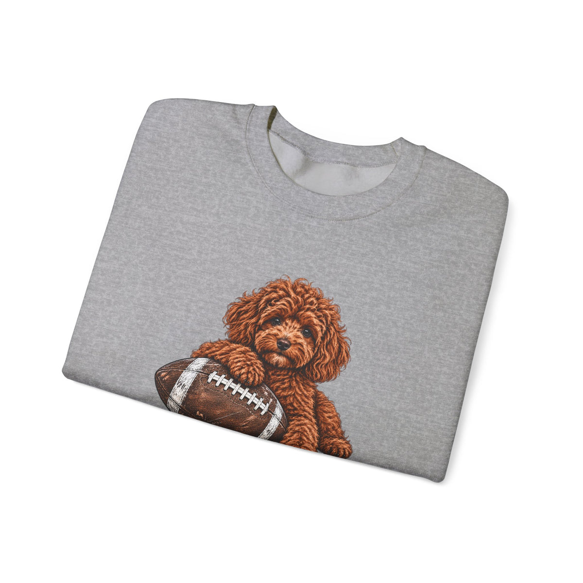 Poodle Football Crewneck Sweatshirt