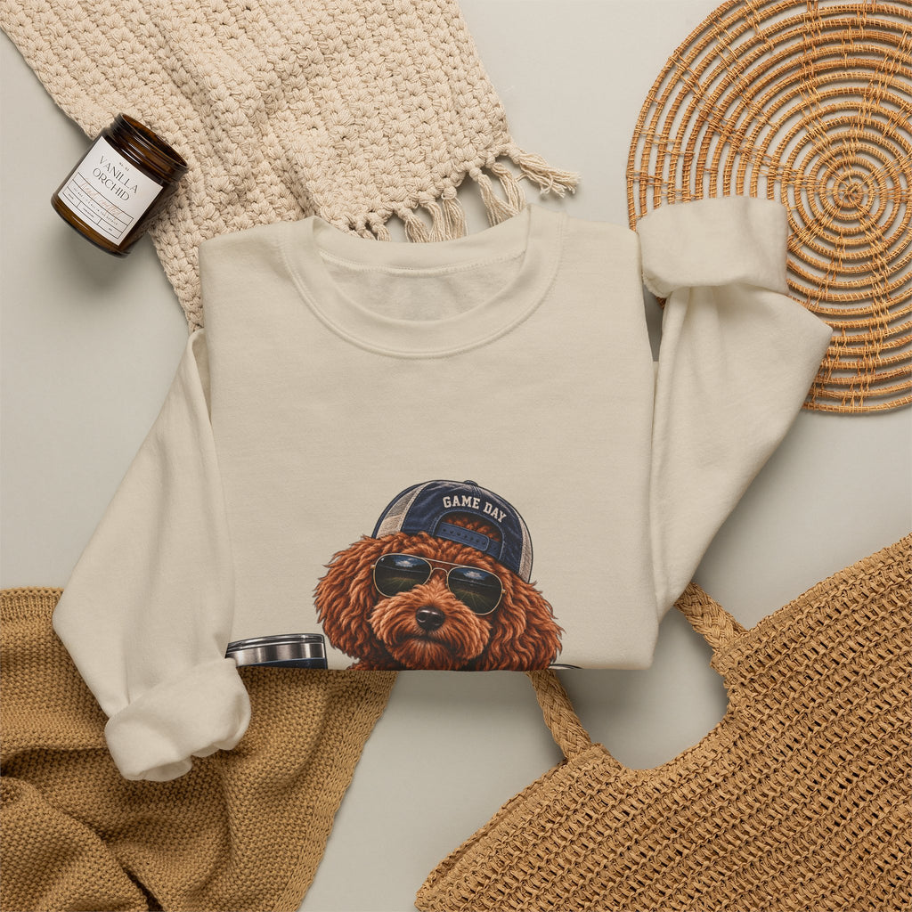 Poodle Football Crewneck Sweatshirt