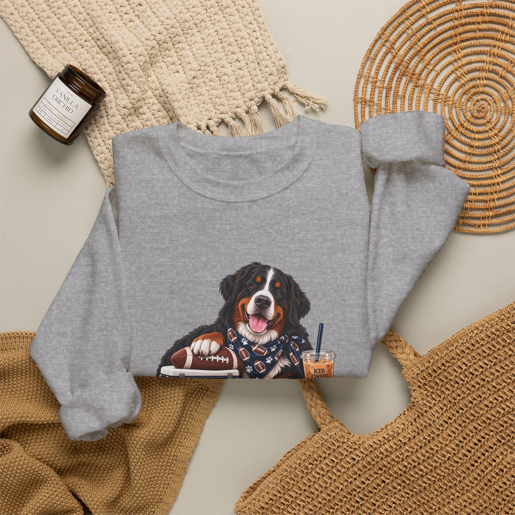 Bernese Mountain Dog Football Crewneck Sweatshirt
