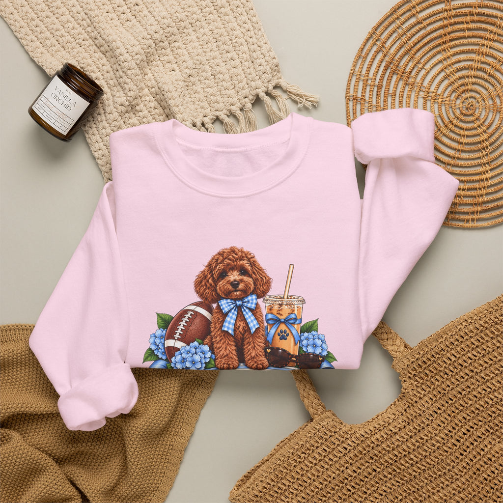 Dog Mom Football Crewneck Sweatshirt