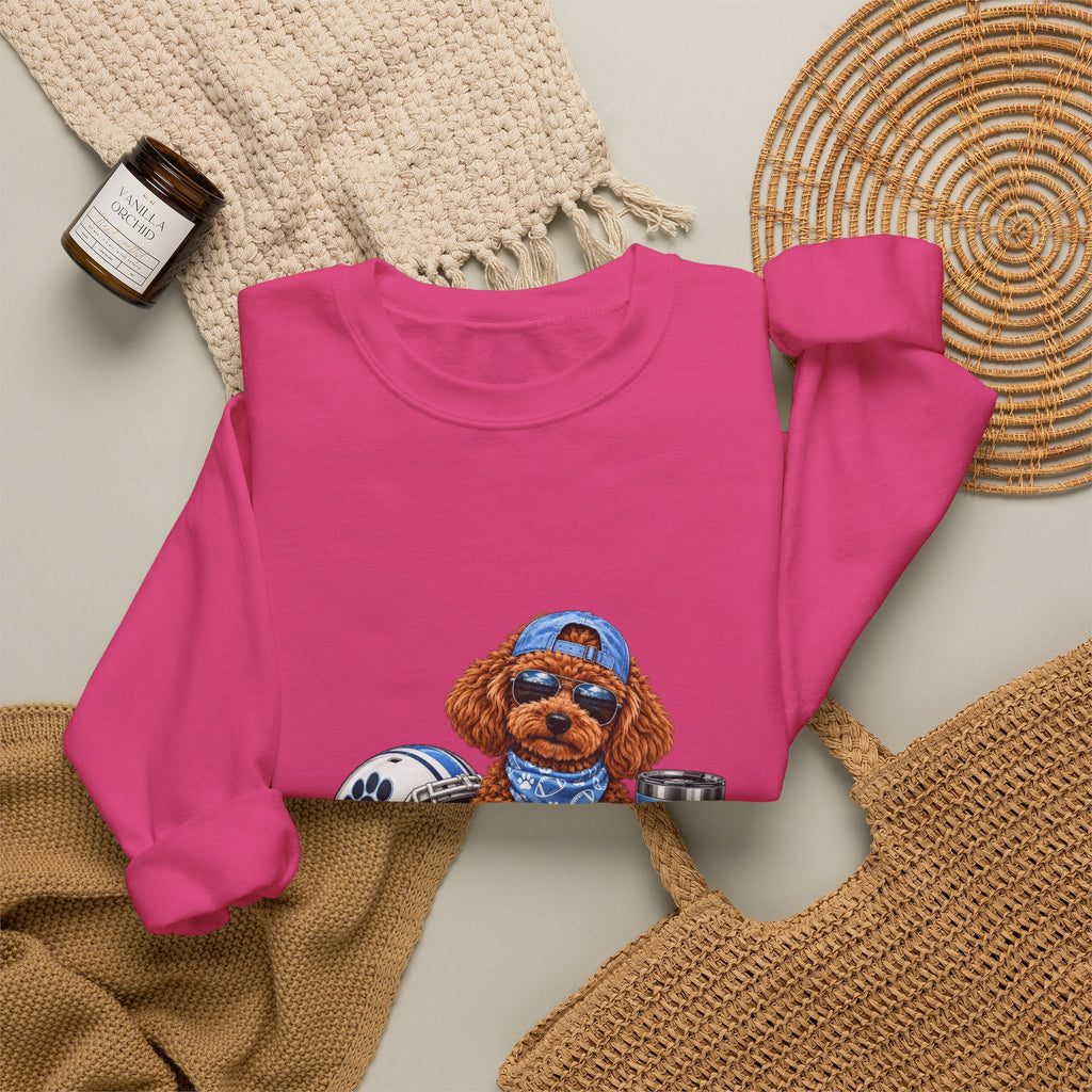 Toy Poodle Football Crewneck Sweatshirt