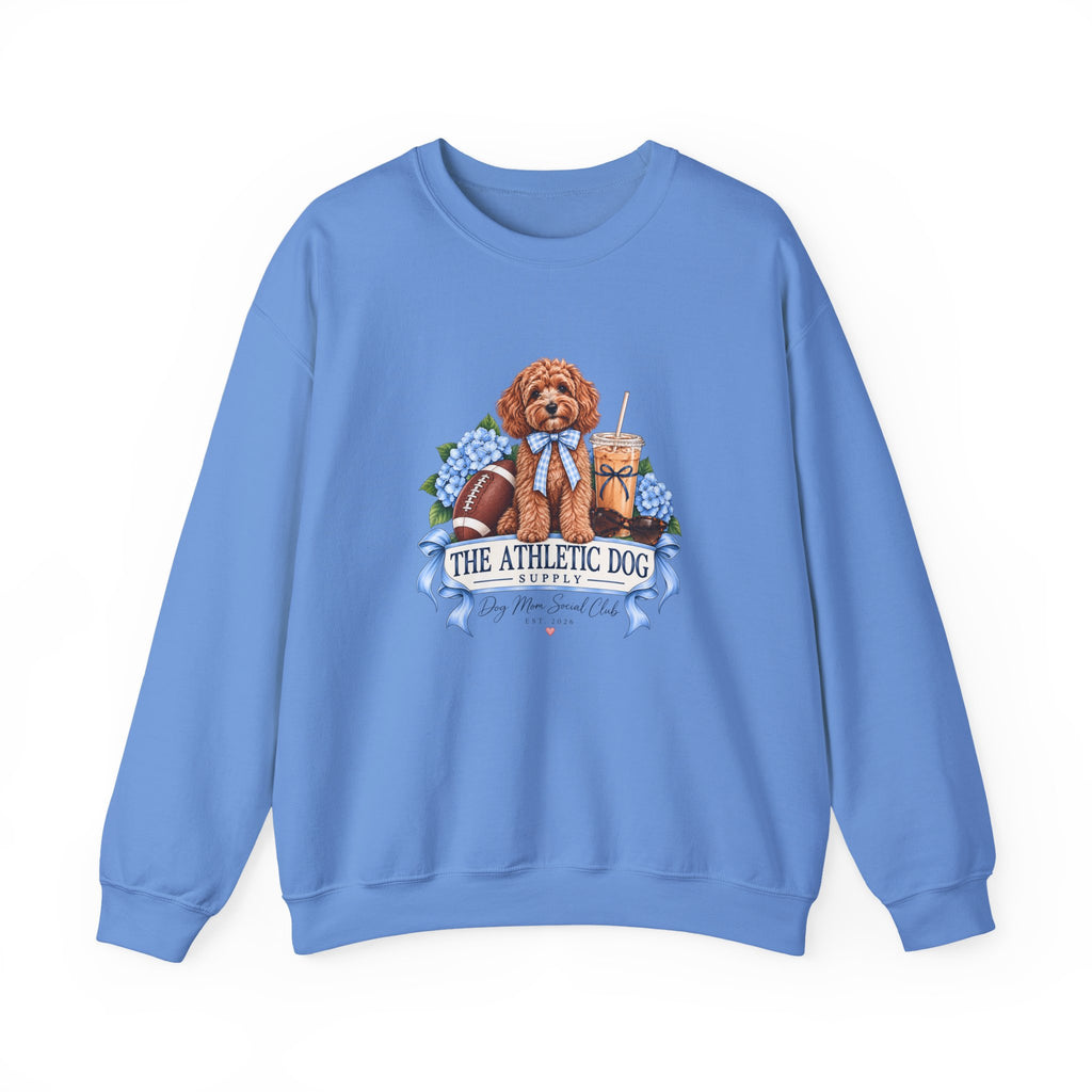 Dog Mom Football Crewneck Sweatshirt