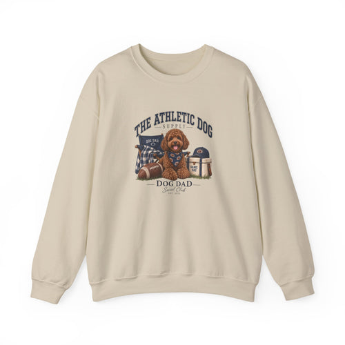 Dog Dad Football Crewneck Sweatshirt