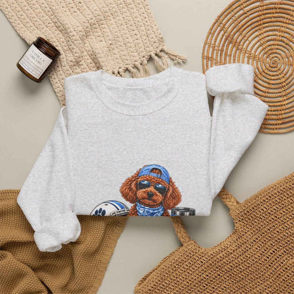 Toy Poodle Football Crewneck Sweatshirt