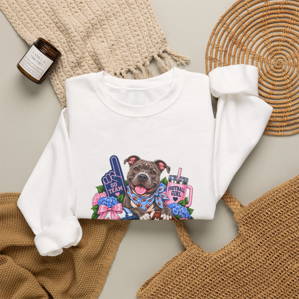 Pit Bull Football Crewneck Sweatshirt