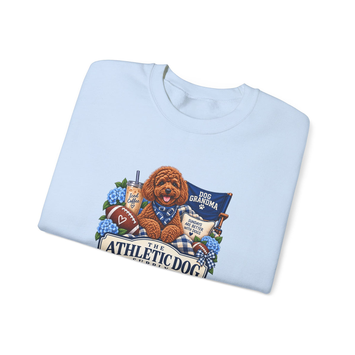 Dog Grandma Football Crewneck Sweatshirt