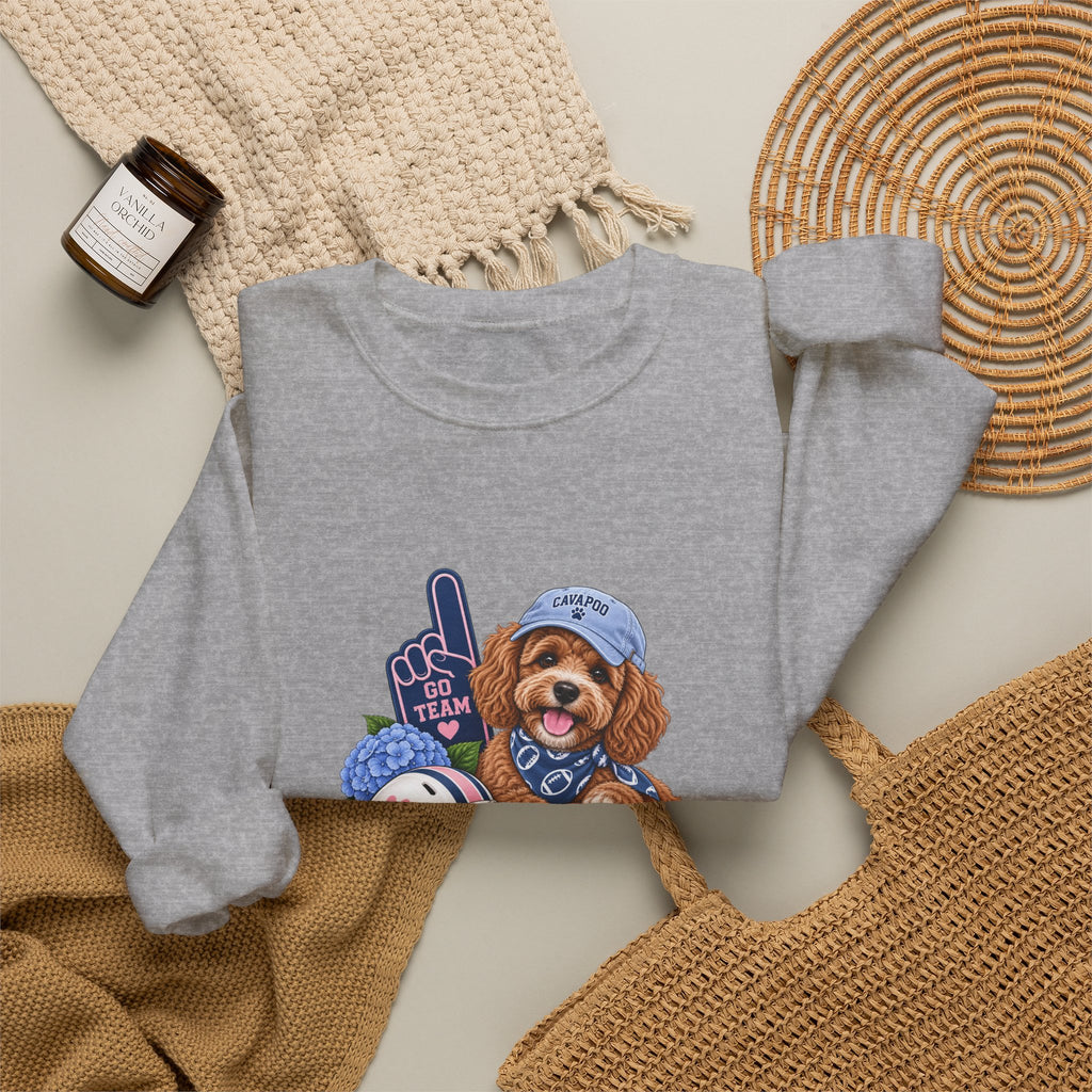 Cavapoo Football Crewneck Sweatshirt