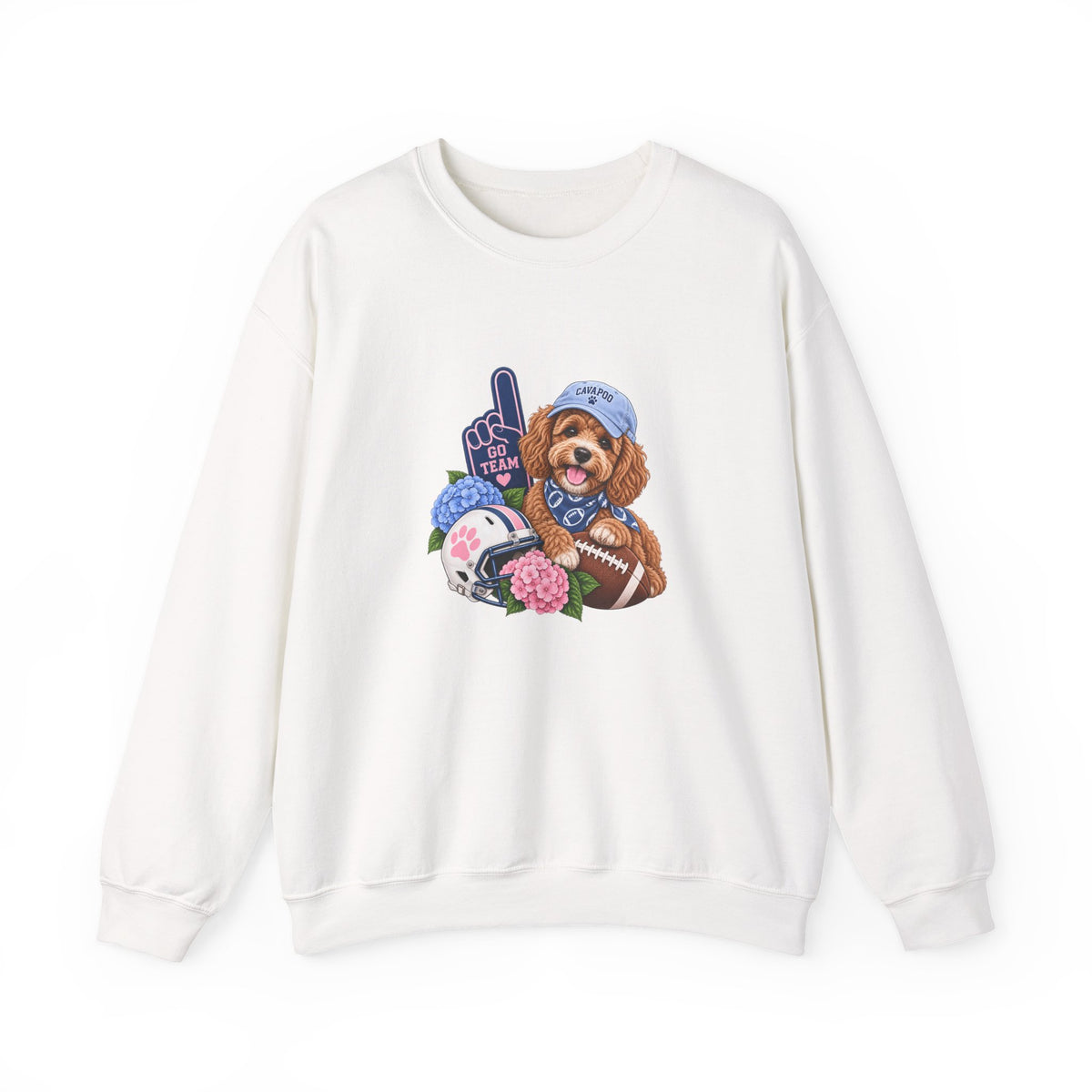 Cavapoo Football Crewneck Sweatshirt