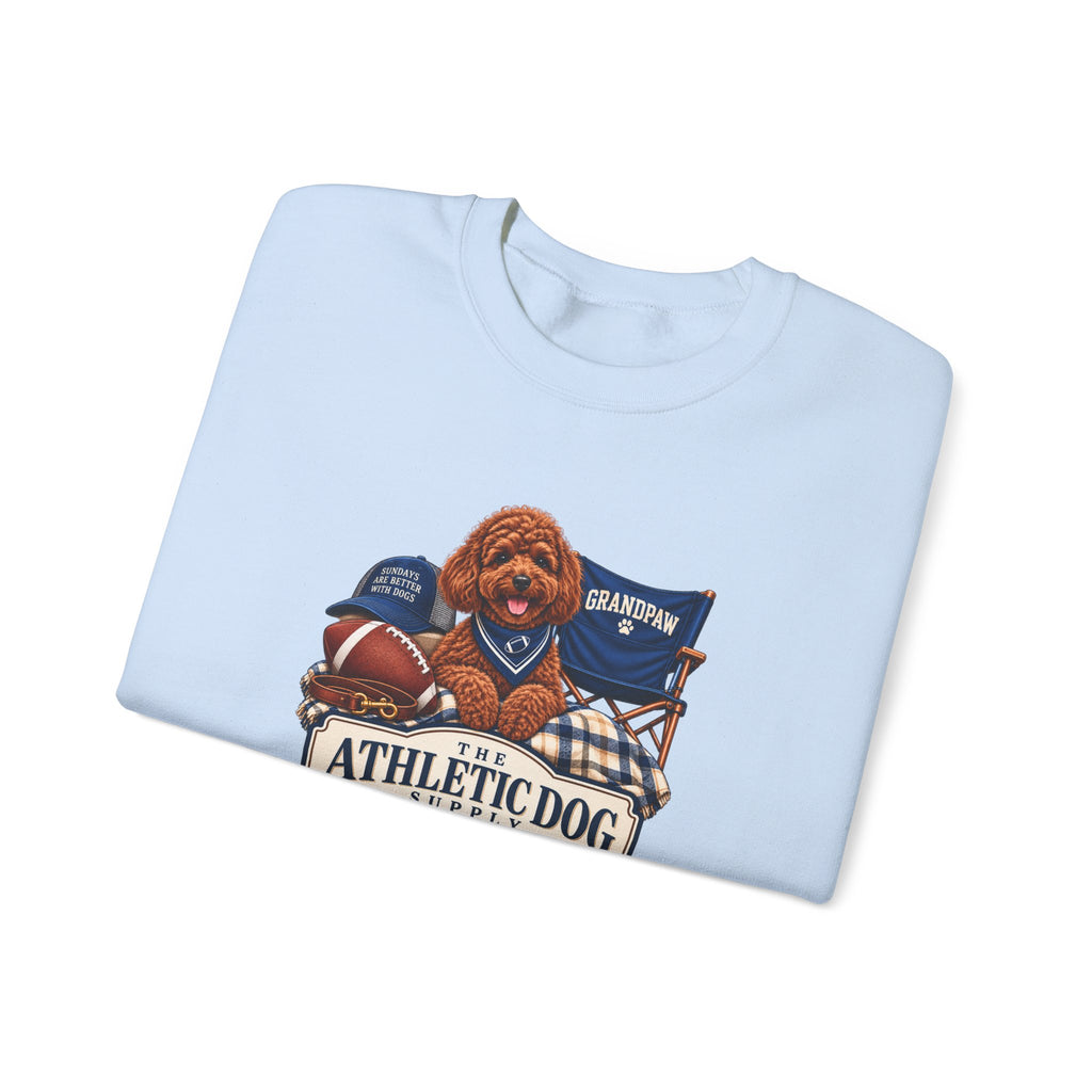 Dog Grandpa Football Crewneck Sweatshirt
