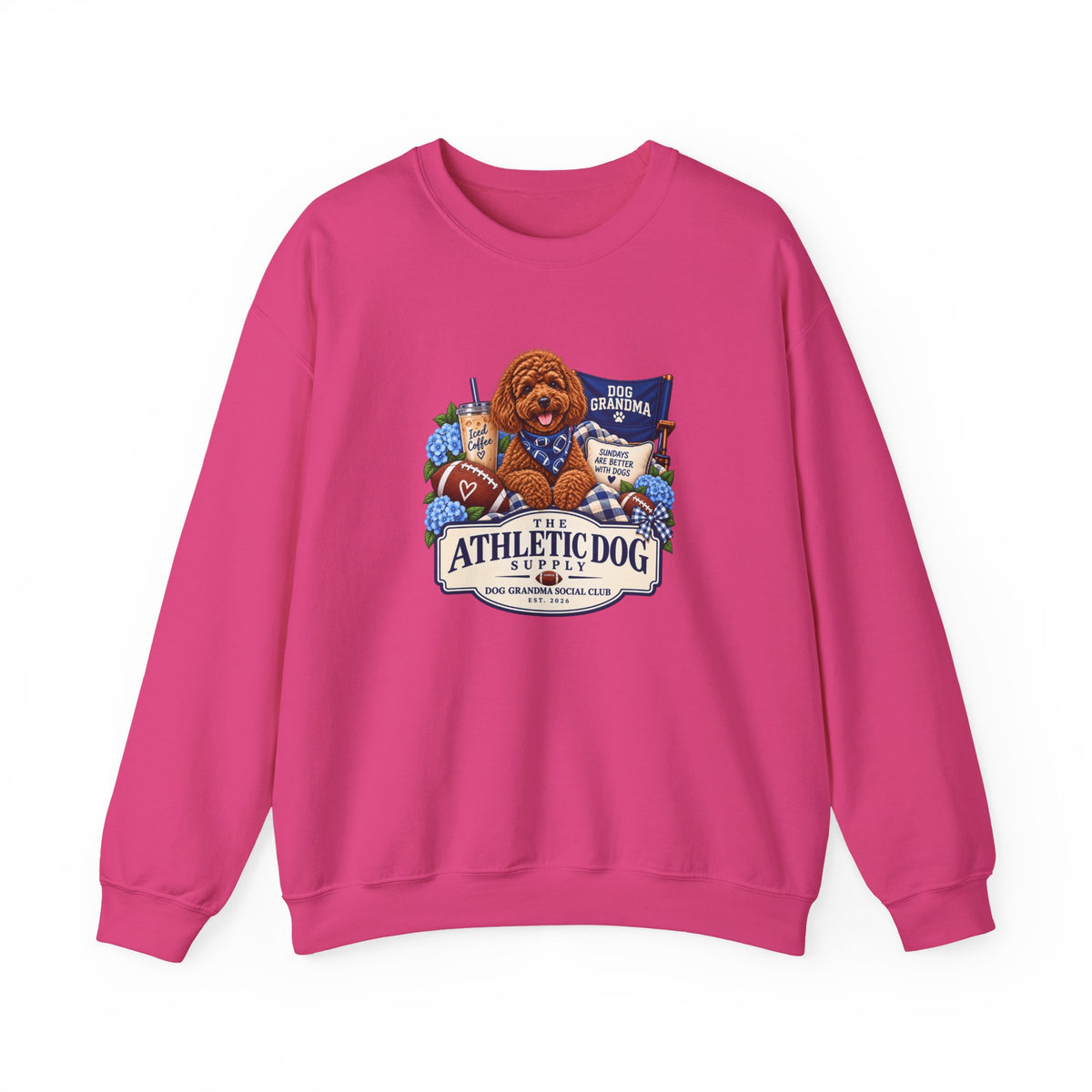 Dog Grandma Football Crewneck Sweatshirt
