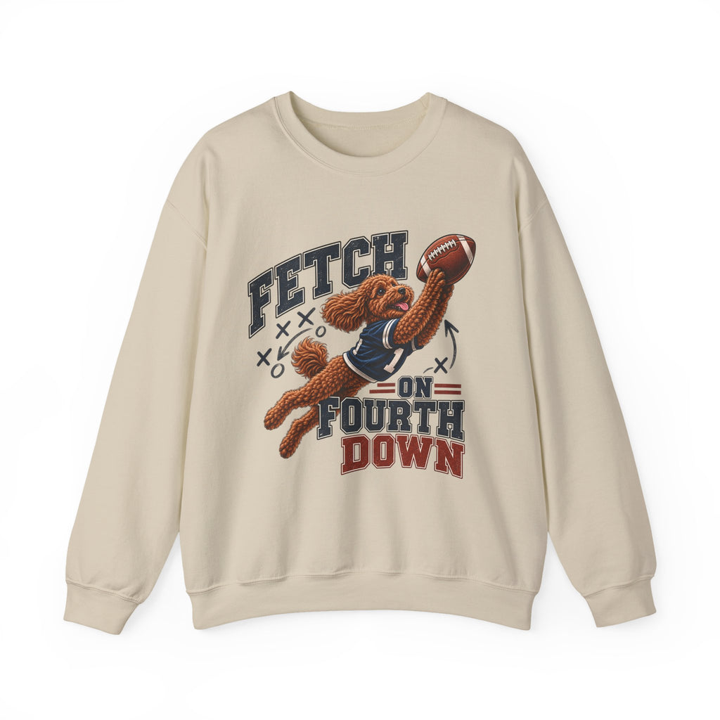 Fetch on Fourth Down Football Crewneck Sweatshirt