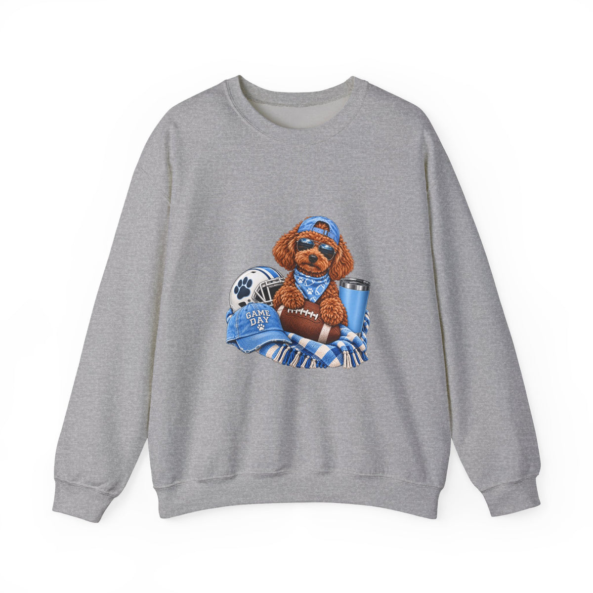 Toy Poodle Football Crewneck Sweatshirt