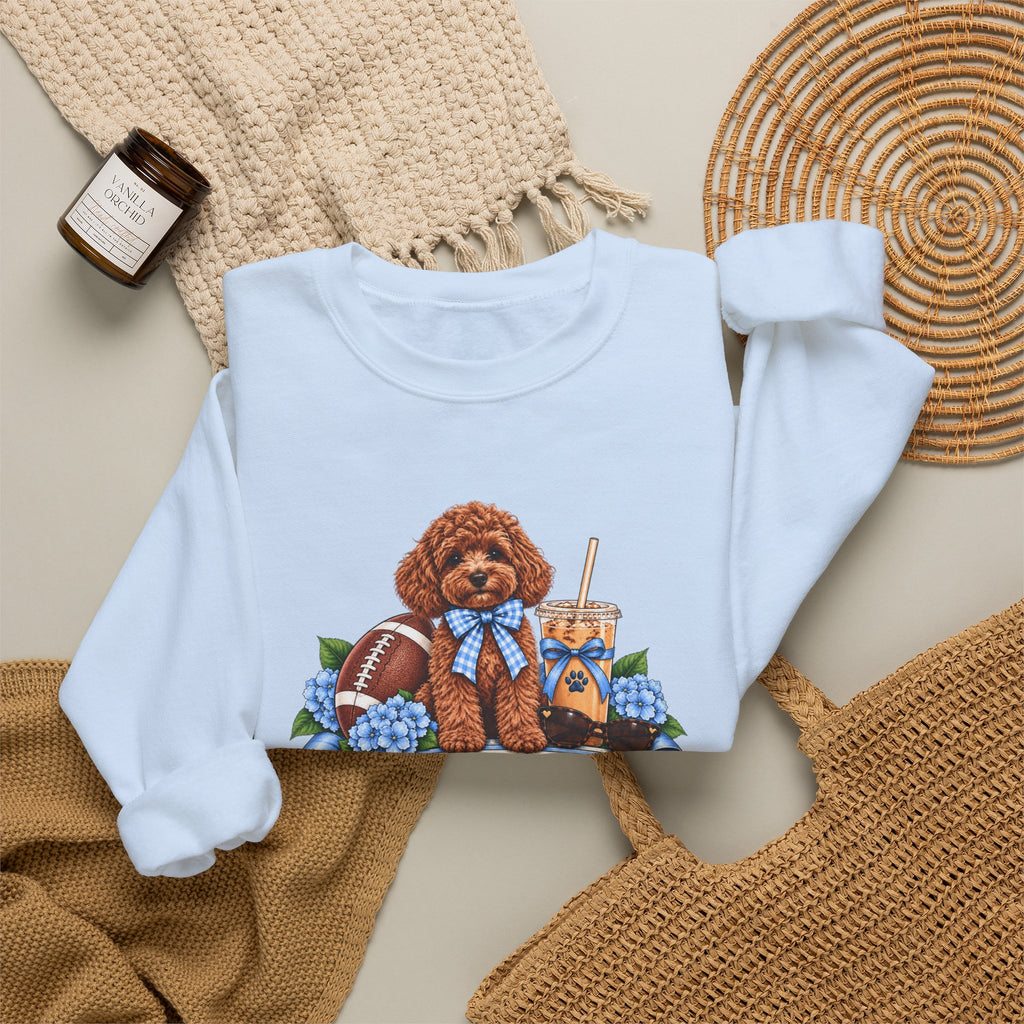 Dog Mom Football Crewneck Sweatshirt