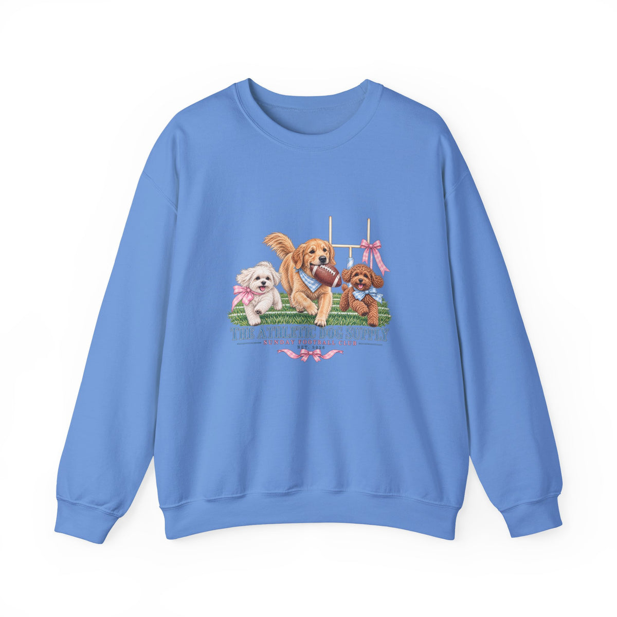 Dog Trio Football Crewneck Sweatshirt