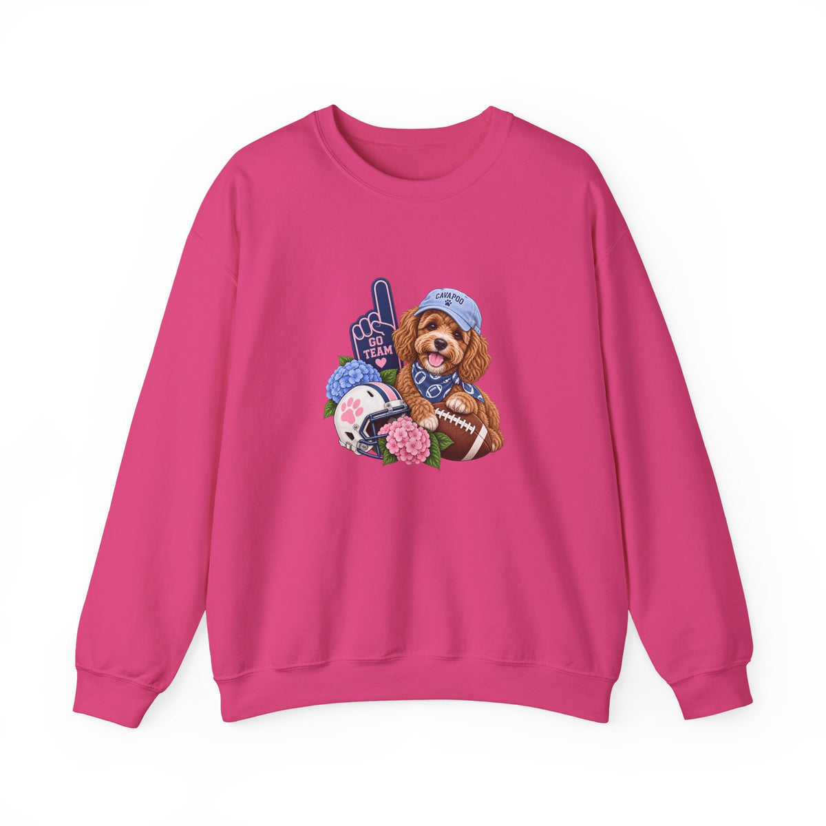 Cavapoo Football Crewneck Sweatshirt