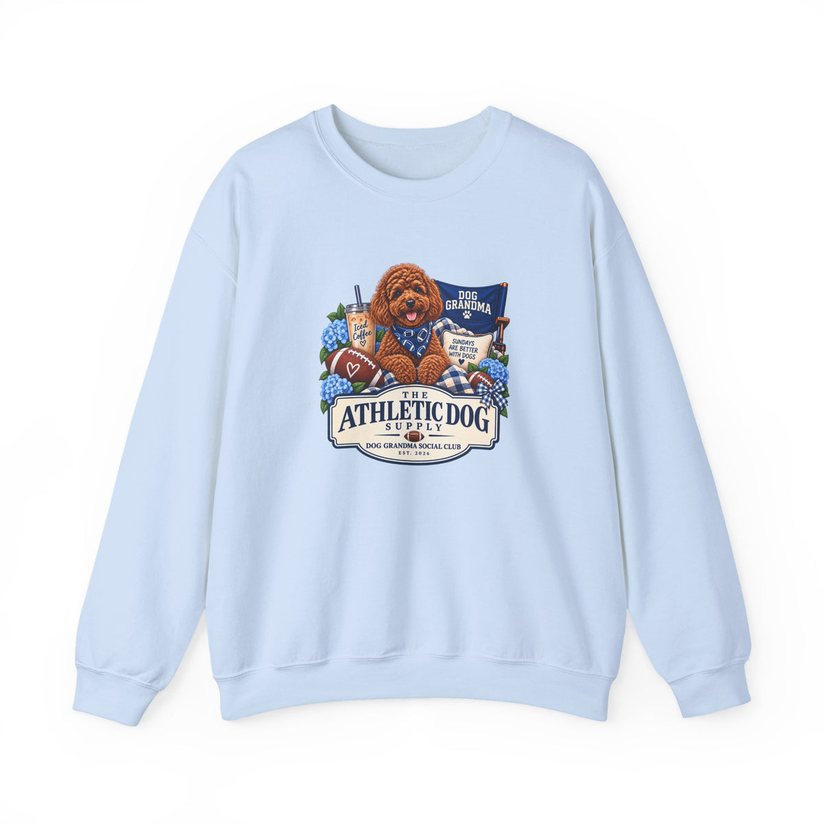 Dog Grandma Football Crewneck Sweatshirt