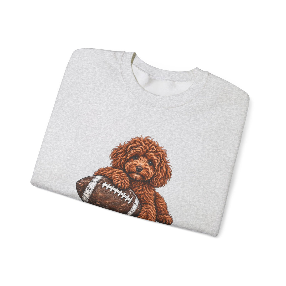 Poodle Football Crewneck Sweatshirt