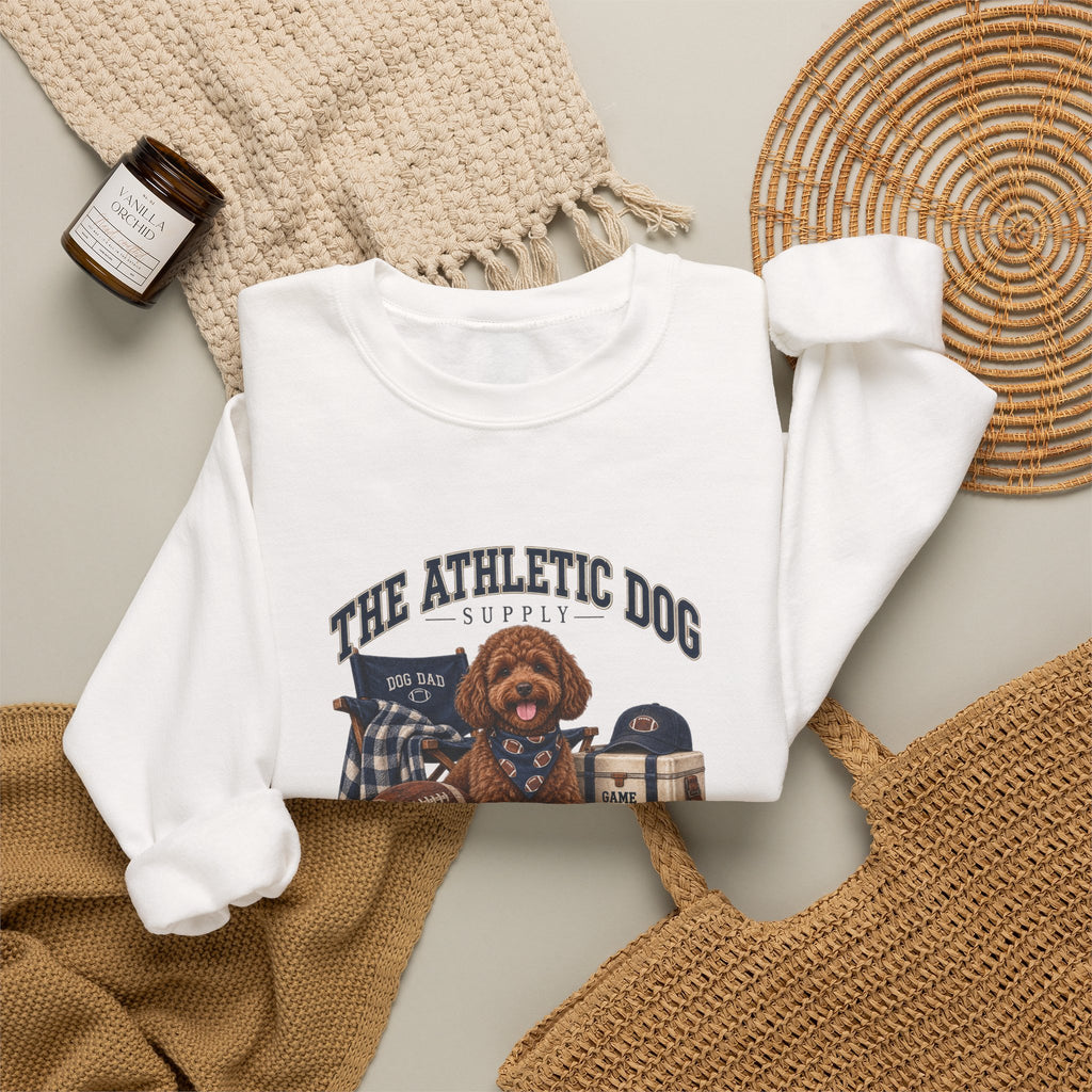 Dog Dad Football Crewneck Sweatshirt