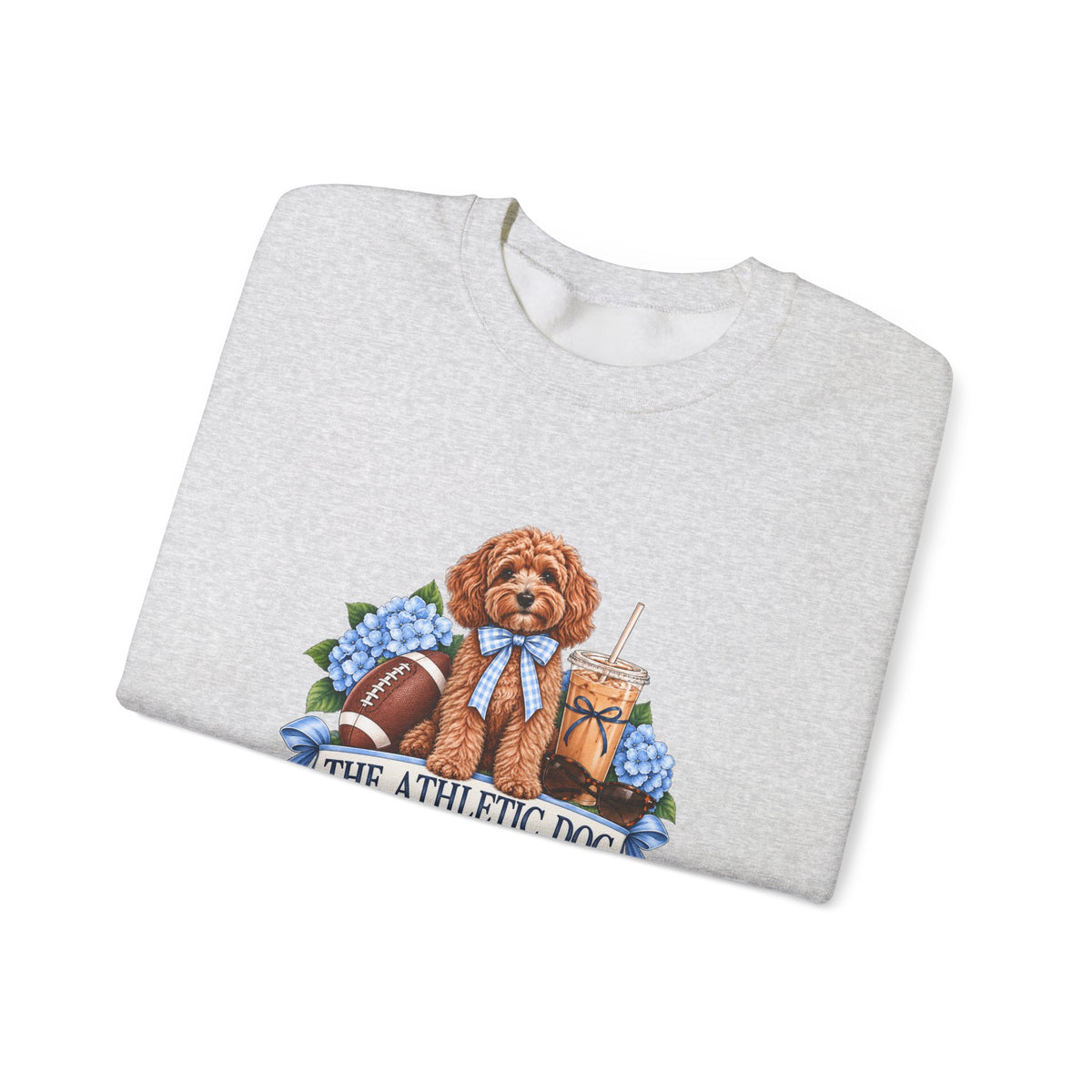 Dog Mom Football Crewneck Sweatshirt