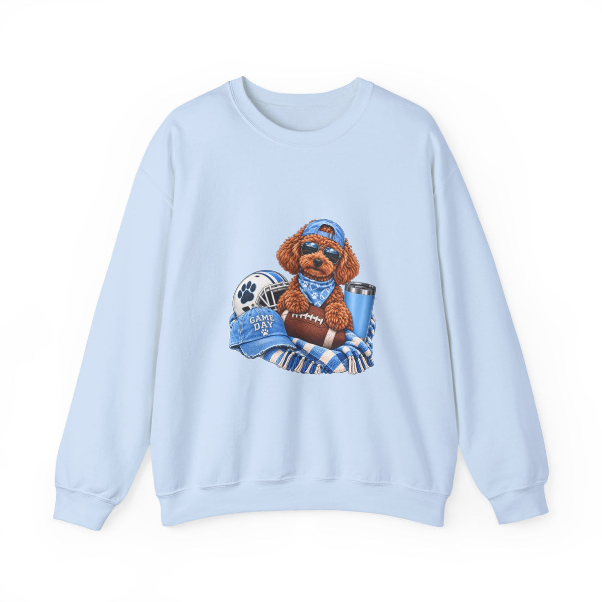 Toy Poodle Football Crewneck Sweatshirt