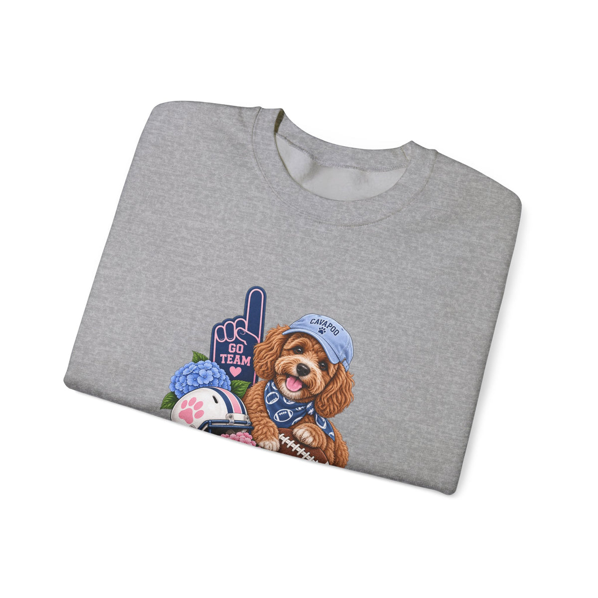 Cavapoo Football Crewneck Sweatshirt
