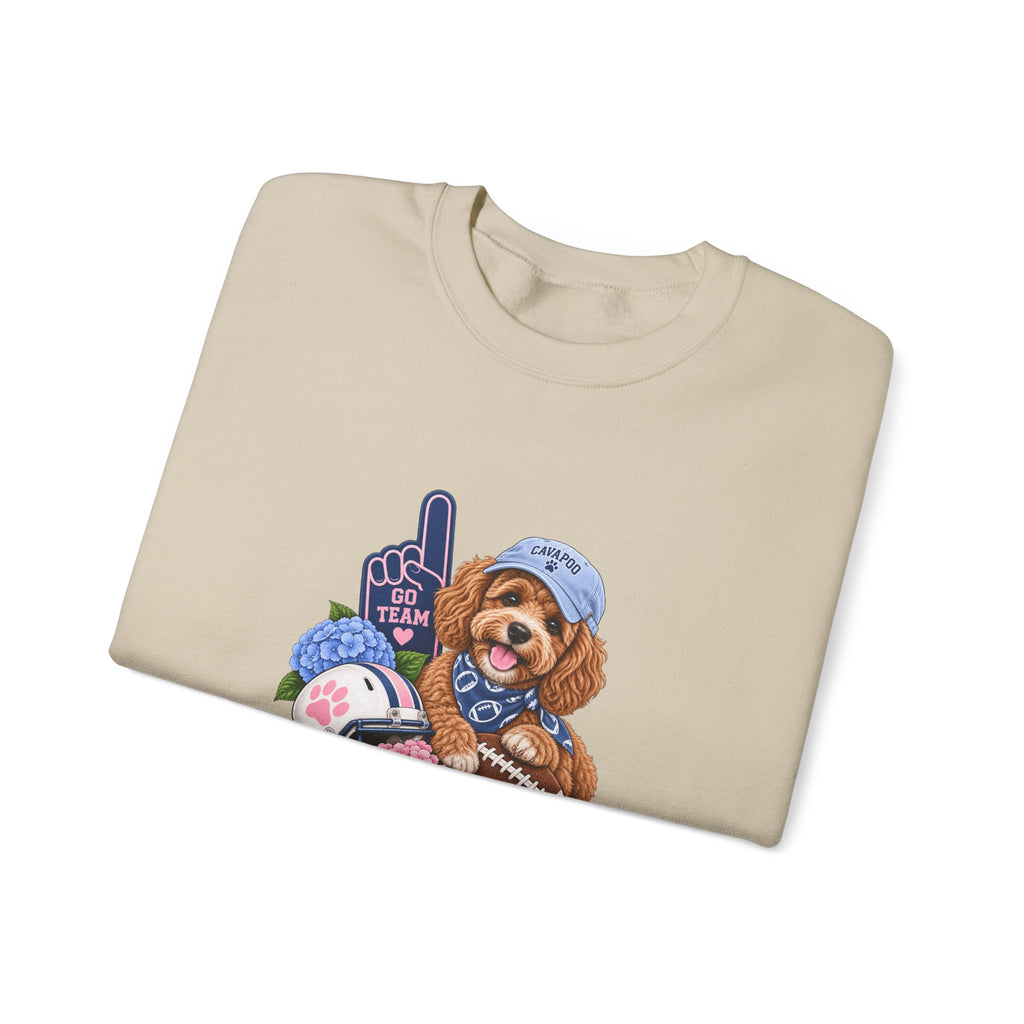 Cavapoo Football Crewneck Sweatshirt