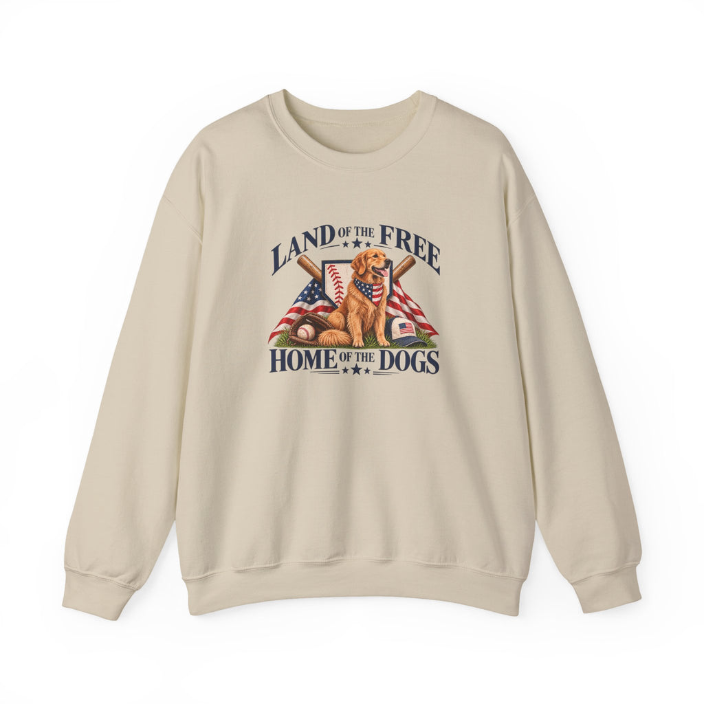 Land of the Free Home of the Dogs Crewneck Sweatshirt