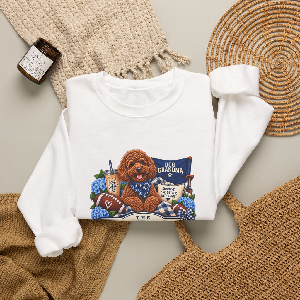 Dog Grandma Football Crewneck Sweatshirt