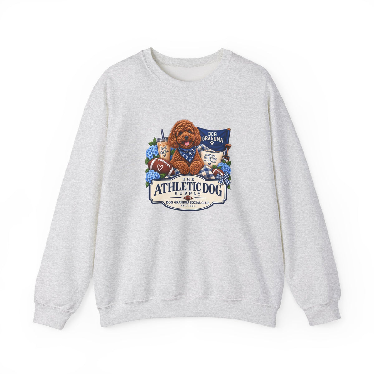Dog Grandma Football Crewneck Sweatshirt