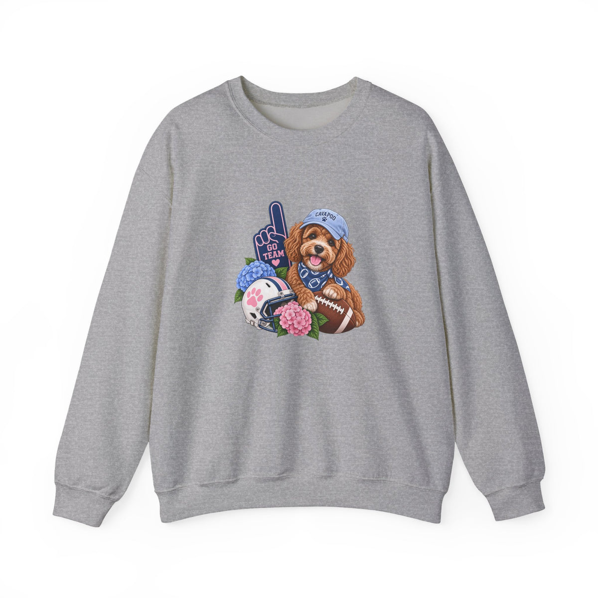 Cavapoo Football Crewneck Sweatshirt