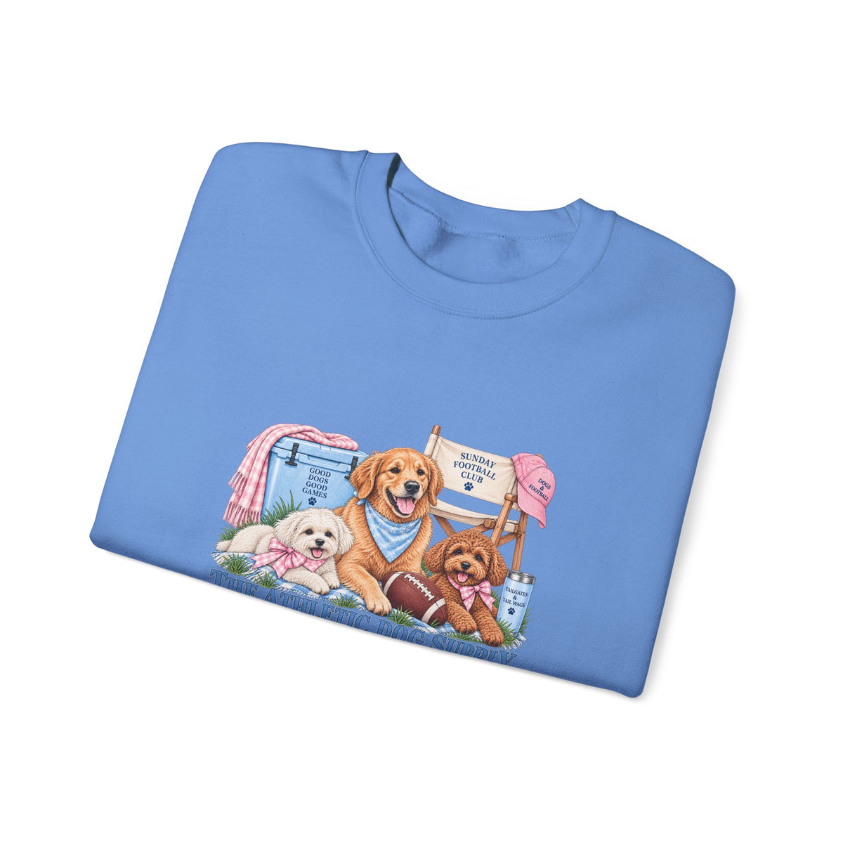 Dog Trio Football Crewneck Sweatshirt