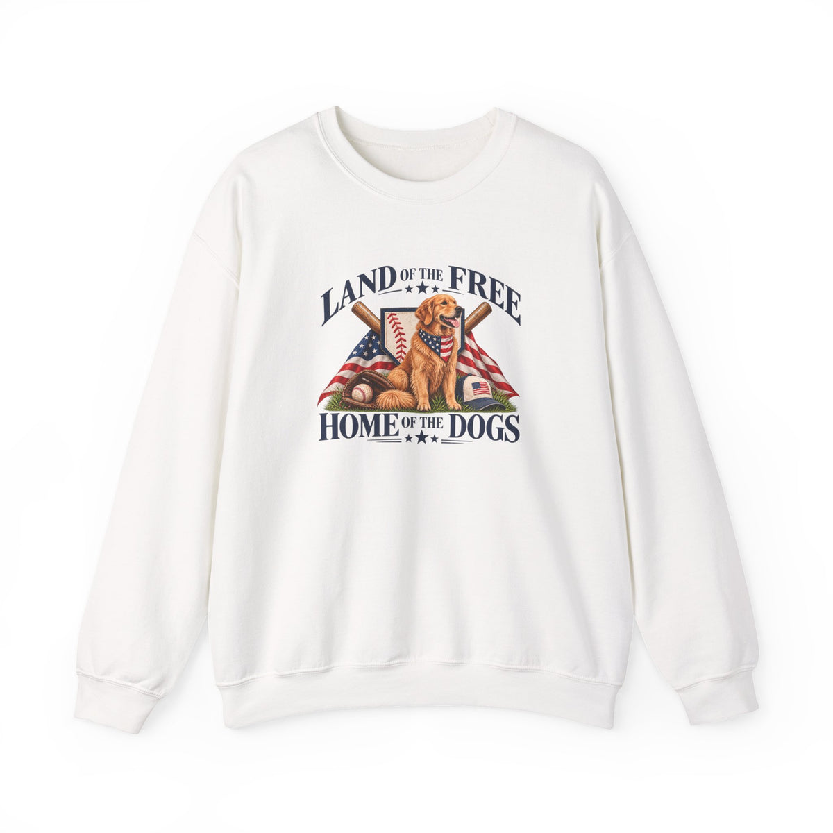 Land of the Free Home of the Dogs Crewneck Sweatshirt