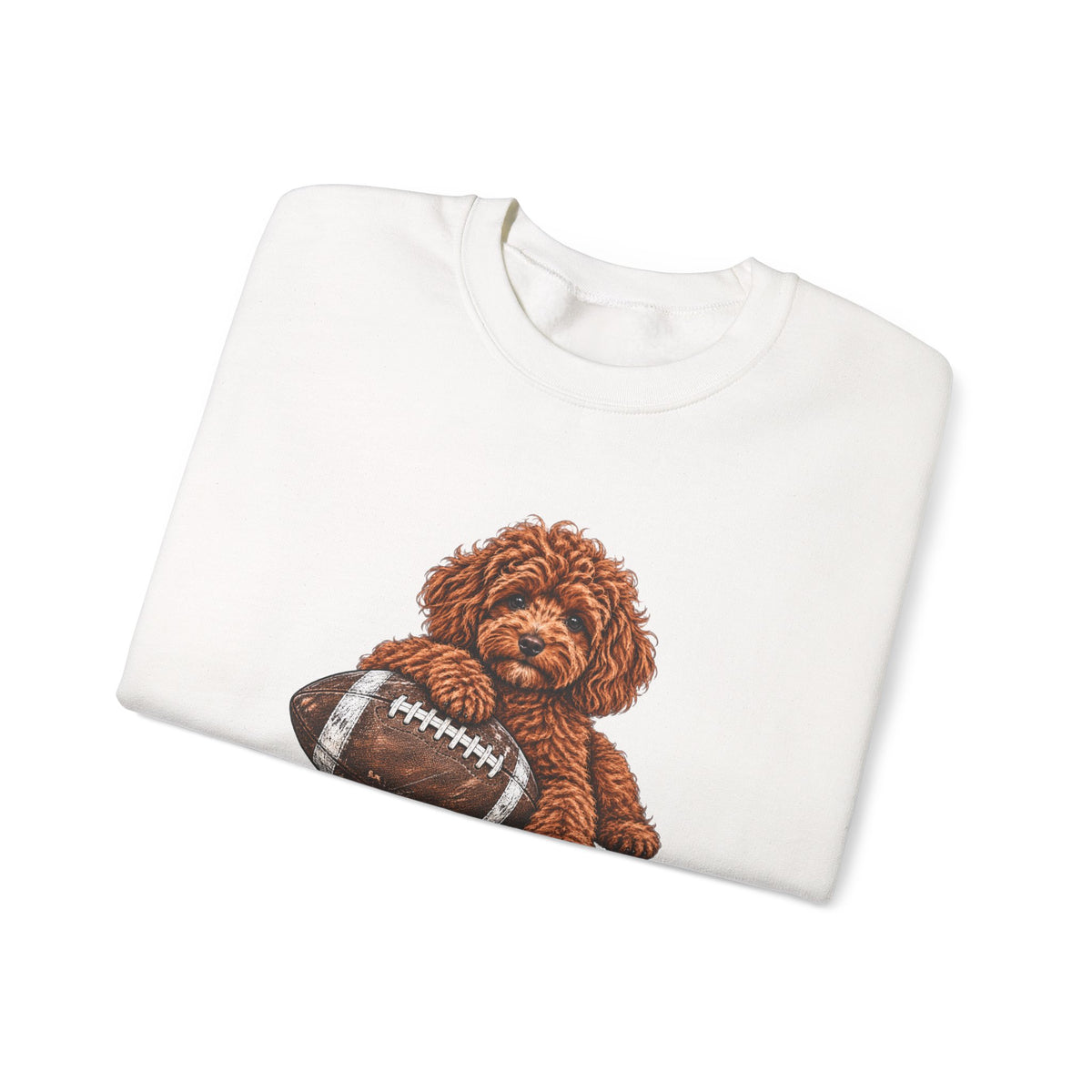 Poodle Football Crewneck Sweatshirt