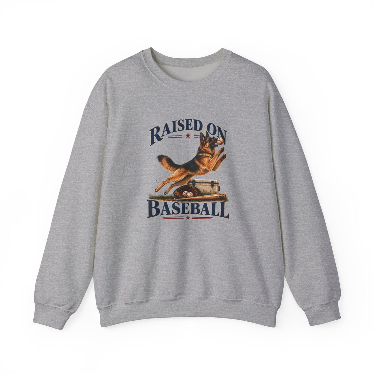 Raised on Baseball Football Crewneck Sweatshirt
