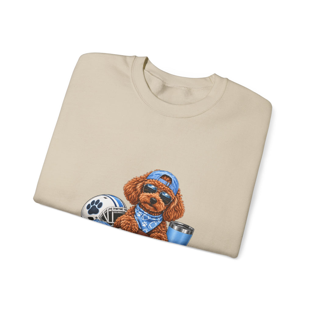 Toy Poodle Football Crewneck Sweatshirt