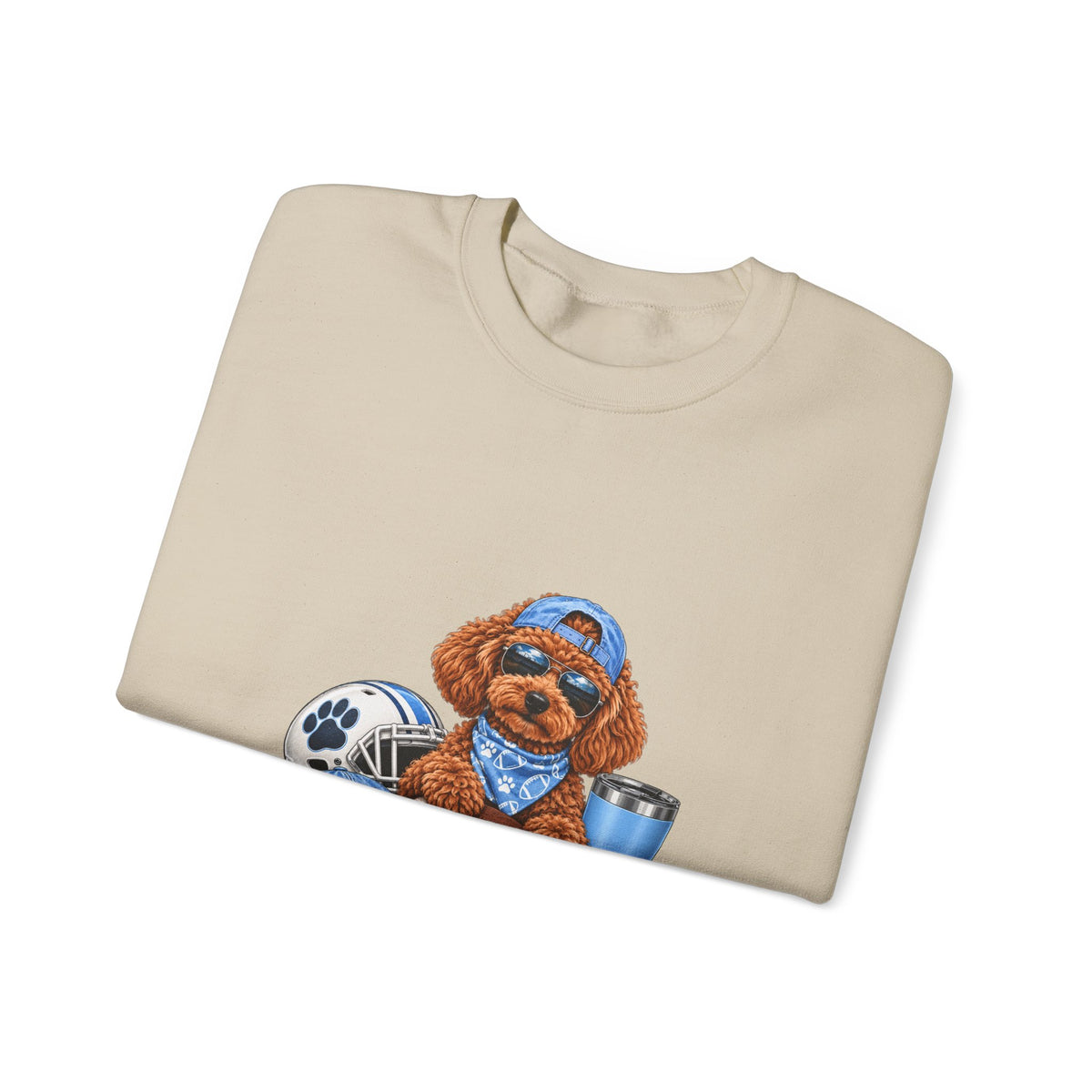 Toy Poodle Football Crewneck Sweatshirt