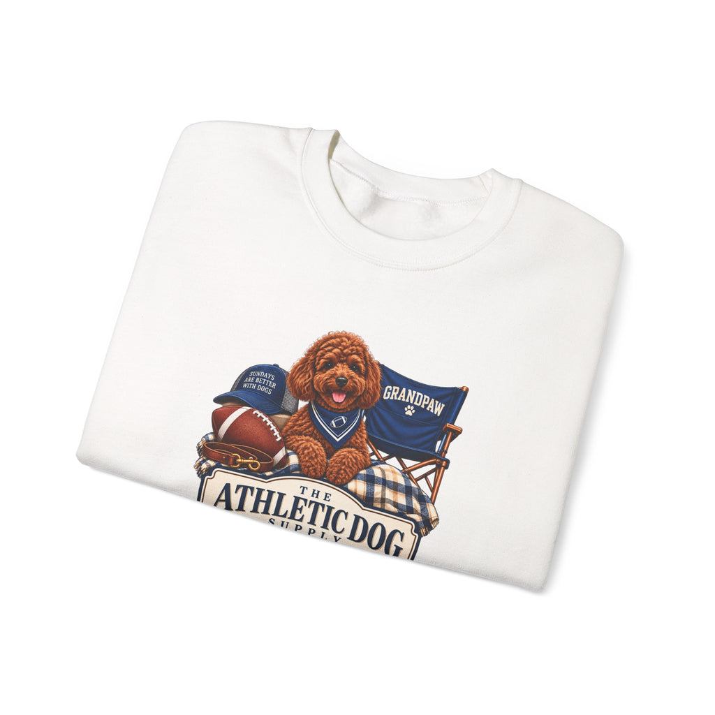 Dog Grandpa Football Crewneck Sweatshirt