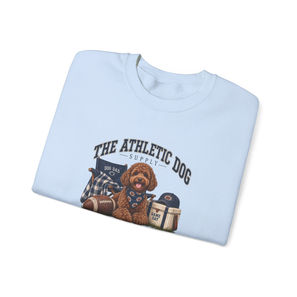 Dog Dad Football Crewneck Sweatshirt