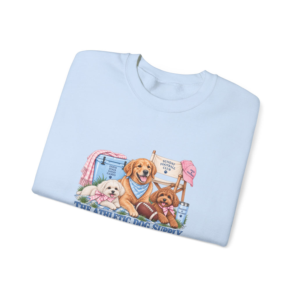 Dog Trio Football Crewneck Sweatshirt
