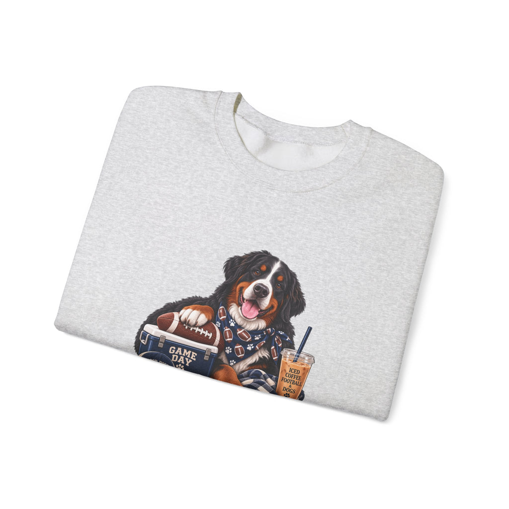 Bernese Mountain Dog Football Crewneck Sweatshirt