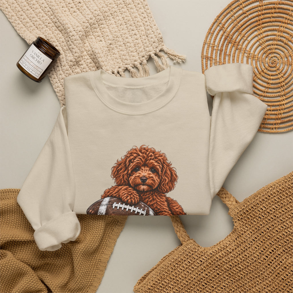 Poodle Football Crewneck Sweatshirt