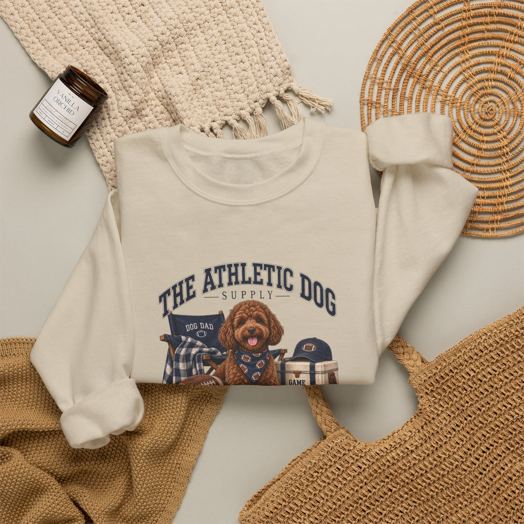 Dog Dad Football Crewneck Sweatshirt