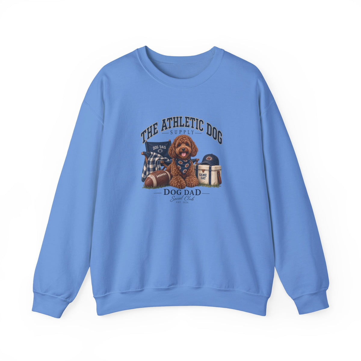 Dog Dad Football Crewneck Sweatshirt