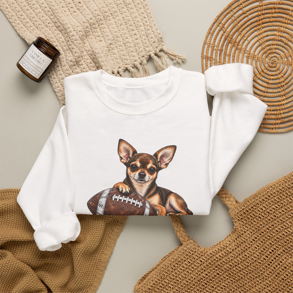 Chihuahua Football Crewneck Sweatshirt