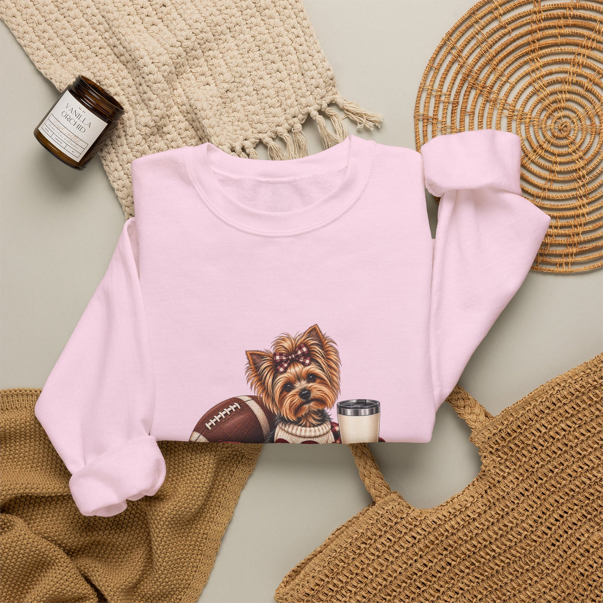 Yorkie Football Crewneck Sweatshirt