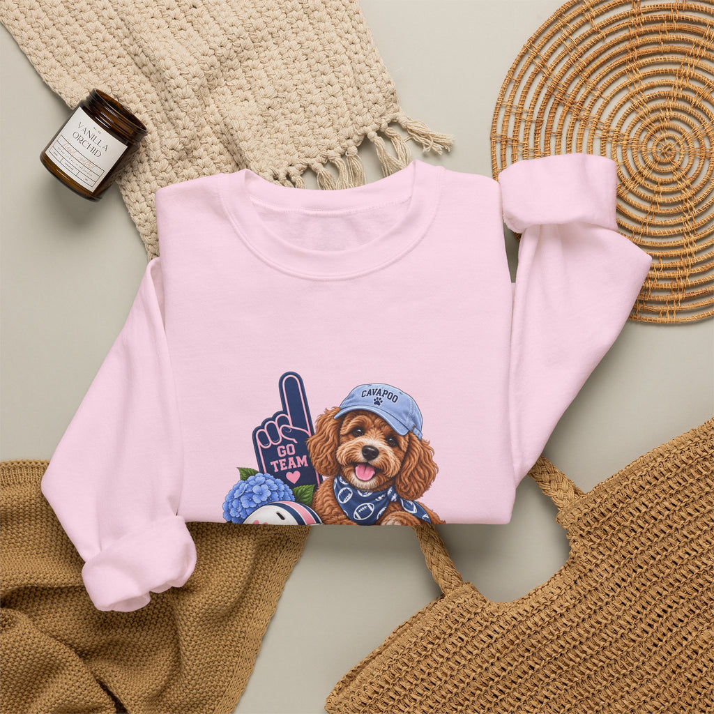 Cavapoo Football Crewneck Sweatshirt