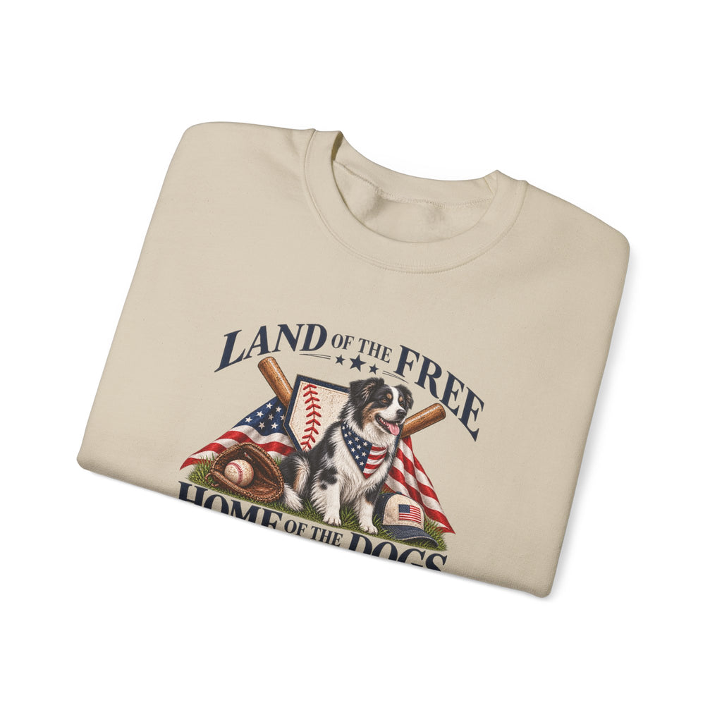 Land of the Free Home of the Dogs Crewneck Sweatshirt